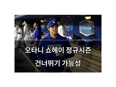 오타니 쇼헤이 정규시즌 건너뛰기 가능성