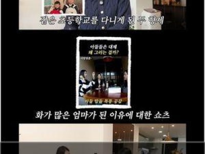 이현이 워킹맘이현이 아들 둘 위해 집 구조 변경