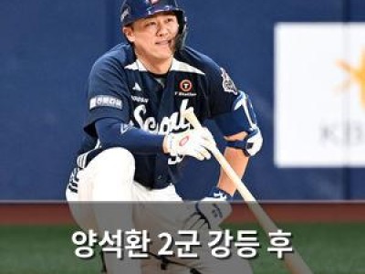 양석환 2군 강등 후 무안타에 사구 교체까지