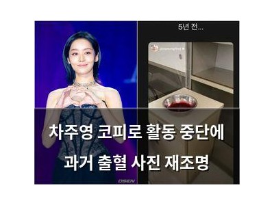 차주영 코피로 활동 중단에 과거 출혈 사진 재조명