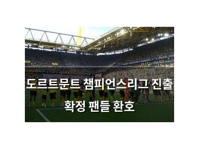 도르트문트 챔피언스리그 진출 확정 팬들 환호
